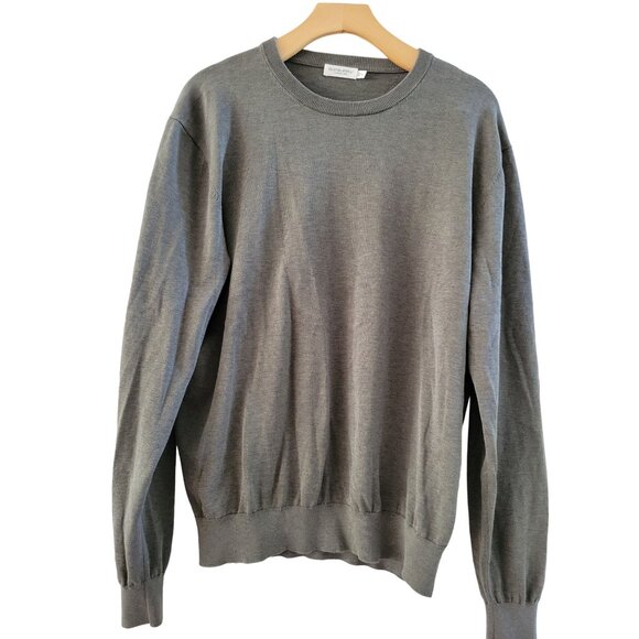 SUITSUPPLY Mens Olive Green Cotton Silk sweater size Large Old Money Luxury - Picture 1 of 6